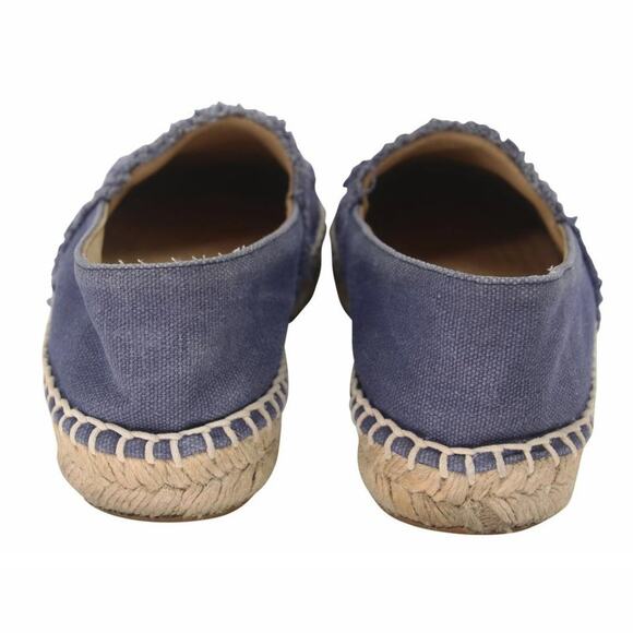 Chanel Espadrille 37 Canvas Linen Raw Edge Cap-toe Flats CC-0717N-0002 - Picture 9 of 12